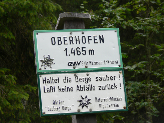 Oberhofen (1465 m)