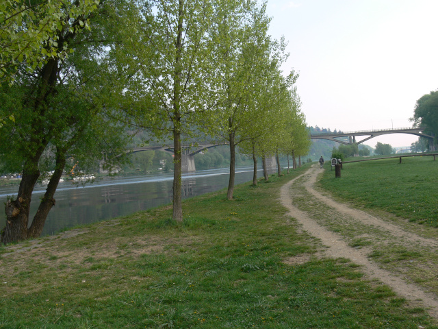 Bike path along the Vltava River