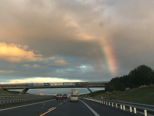 Rainbow over the D1 Highway