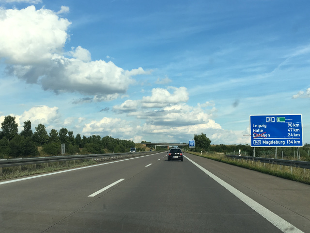 A38 ped sjezdem na Allstedt