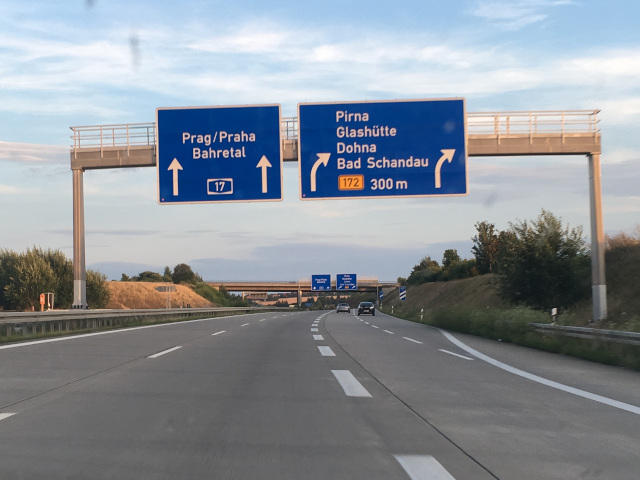 A17 ped sjezdem na Pirna