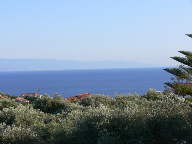 Výhled z terasy na Golfo di Gioia Tauro