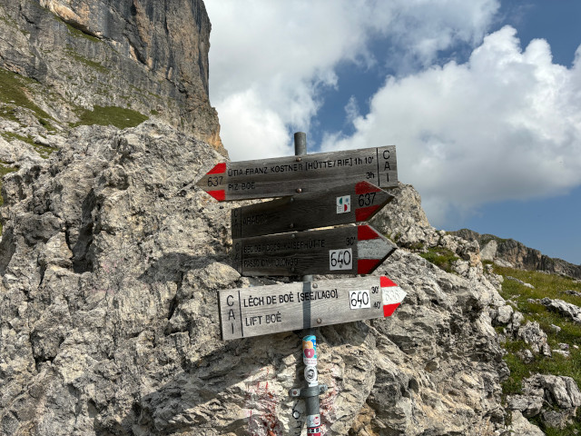 Rozcestnk pod Col de Stagn
