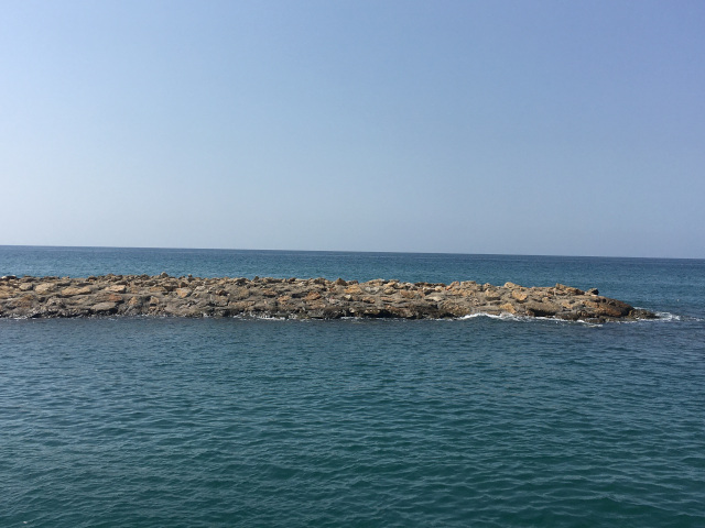 Breakwater at the diving center