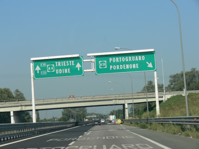 A4, sjezd na Portogruaro