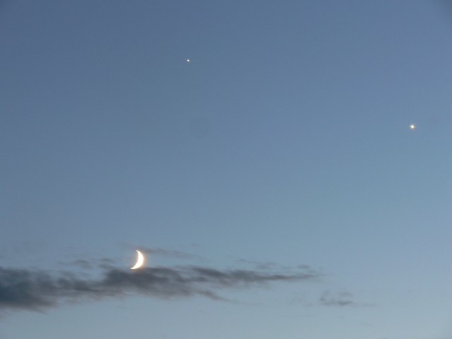 Moon, Jupiter and Venus